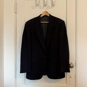 Men’s Christian Dior wool Blazer Sports Coat in Navy Pinstripe size 39R